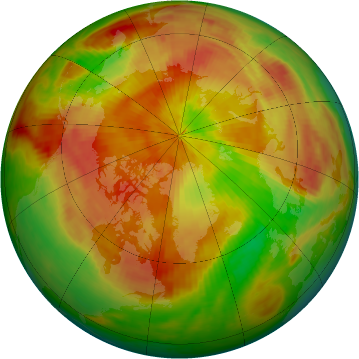 Arctic ozone map for 26 April 1987